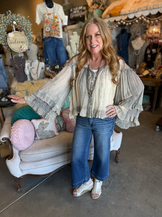 Latte Ruffle Blouse