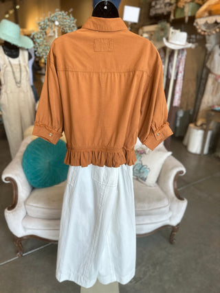 Clay Ruffle Hem Blouse