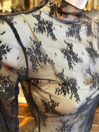 Sheer Lace Top in Beige, Black, Coffee and White