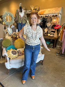 Crochet Vest in Natural