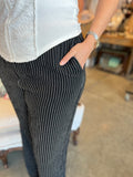 Black Striped Pant