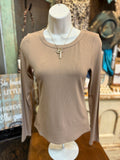 Rib Knit Long Sleeve Top