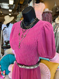 Pink Gauze Midi Dress
