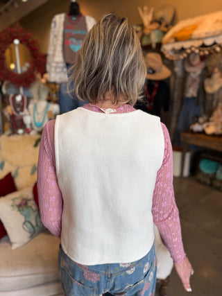 Coco or White Tie Sweater Vest