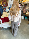 Chocolate Sweater Wide Leg Pant