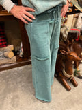 Teal  or Mauve Terry Knit Pant