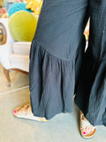 Gauze Overall in Black