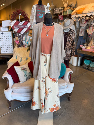 Slouchy Cardigan in Black or Oatmeal