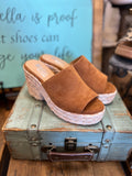 Corkys Solstice Wedge in Blush or Cognac