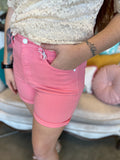 Judy Blue Pink Cuffed Shorts