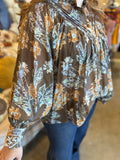Mocha Bloom Blouse