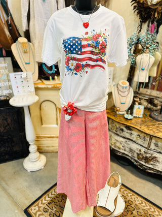 Red Pinstripe Pant