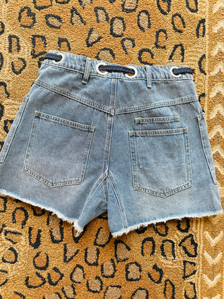Denim Drawstring Short