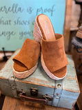 Corkys Solstice Wedge in Blush or Cognac