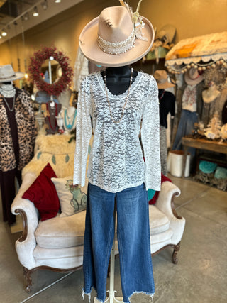 A Rare Bird Lace Top in Tan, Mint, White and Pink