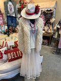 Shaggy Ivory Faux Fur Vest