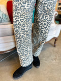 Leopard Print Denim Overall