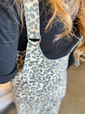 Leopard Print Denim Overall