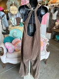 Double Gauze Overall in Brown