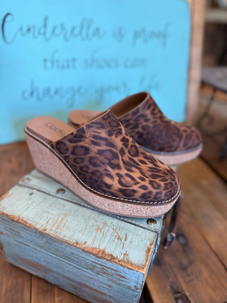 Corkys Maybe Later Leopard Wedge