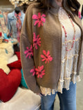 Mocha Daisy Cardigan