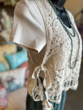 Side Tie Crochet Vest