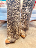 Leopard Print Wide Leg Jean