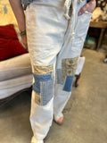 Bone Patchwork Pant