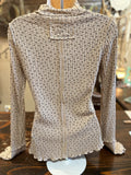 Ivory or Mocha Printed Thermal Top