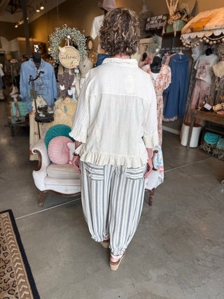 Natural Ruffle Jacket