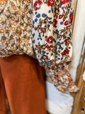 Orange Mix Floral Blouse