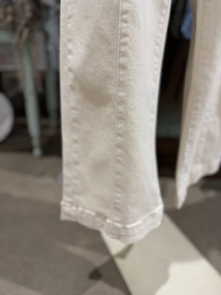Risen Ivory High Rise Crop Wide Leg Jean