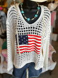 Flag Open Knit Sweater