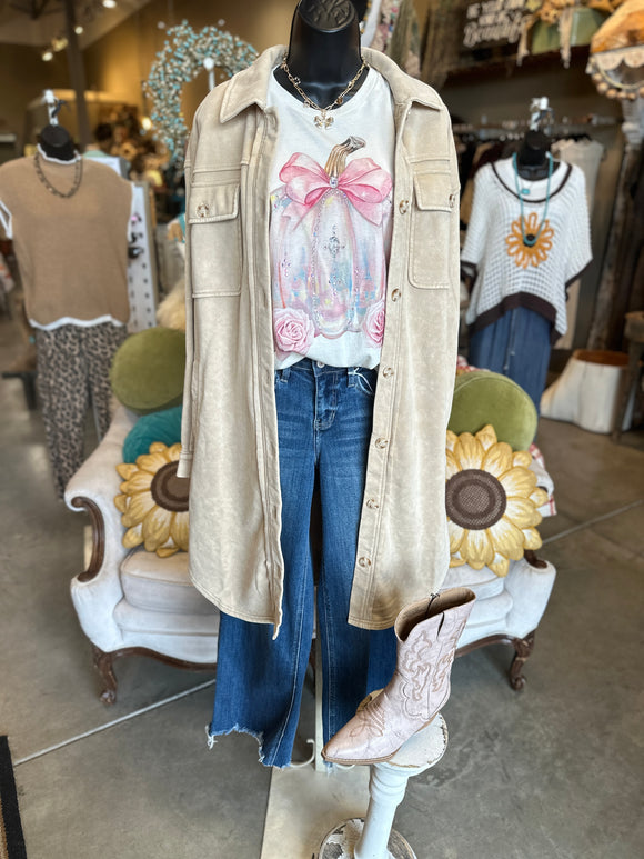Almond Long Shacket