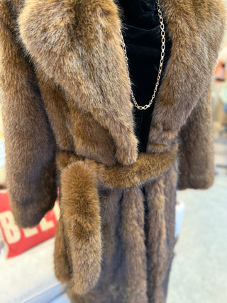 Brown Faux Fur Coat