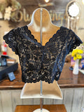 Ivory or Black Lace Bralette