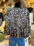 Leopard Peplum Top