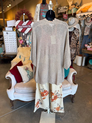 Slouchy Cardigan in Black or Oatmeal