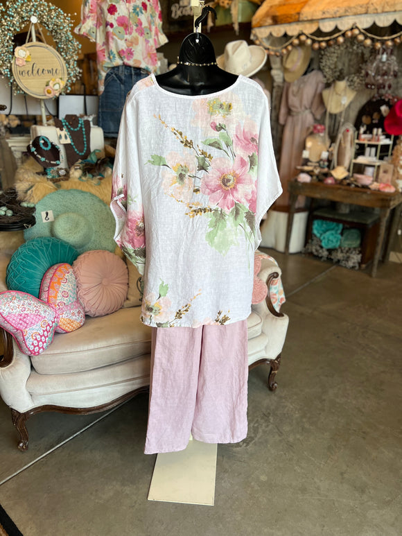 Pink Linen Pant