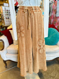 Almond or Rose Daisy Patch Pant