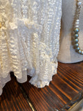 Natural Ruffle Lace Dress