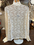 Lace Bell Sleeve Top in Black or Cream