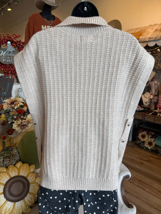 Taupe Embroidery Vest
