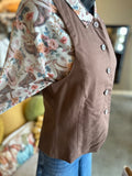 Black or Brown Fitted Vest