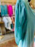 Turquoise Dip Dye Dress/Tunic