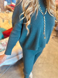 Black, Oatmeal or Teal Sweater Set