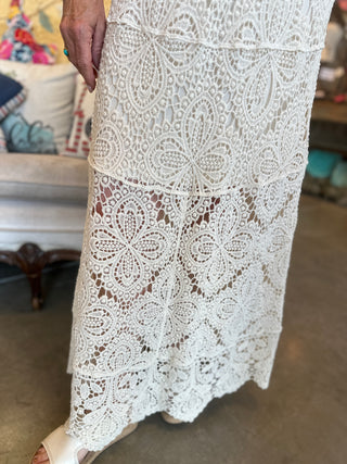 Boho Crochet Maxi Skirt
