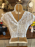 Ivory or Black Lace Bralette