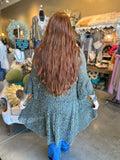 Olive Velvet Lace Duster