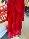 Red Velvet Tiered Dress